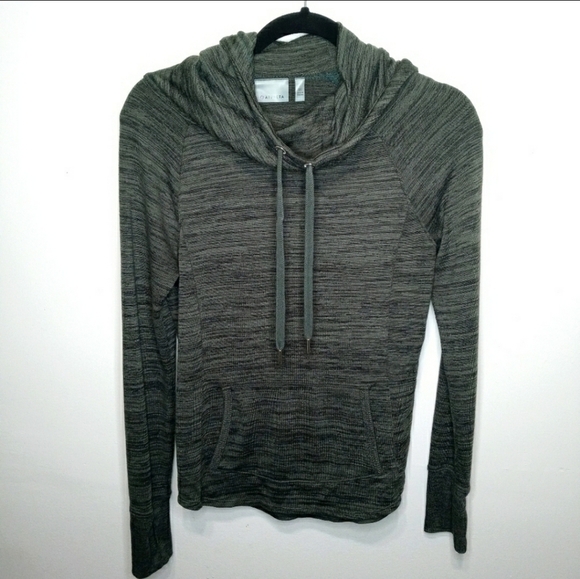 Athleta Techie Sweat Cowl Neck Hooded Sweatshirt Size Extra Extra Small - Picture 2 of 12